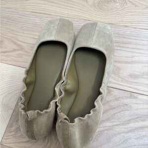 St.Agni Neutral brown tan Suede Ballet Flats 37 US 7